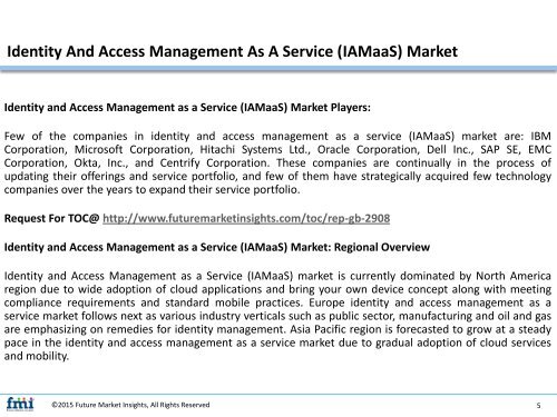 Identity And Access Management As A Service (IAMaaS) Market Revenue, Opportunity, Segment and Key Trends 2017-2027