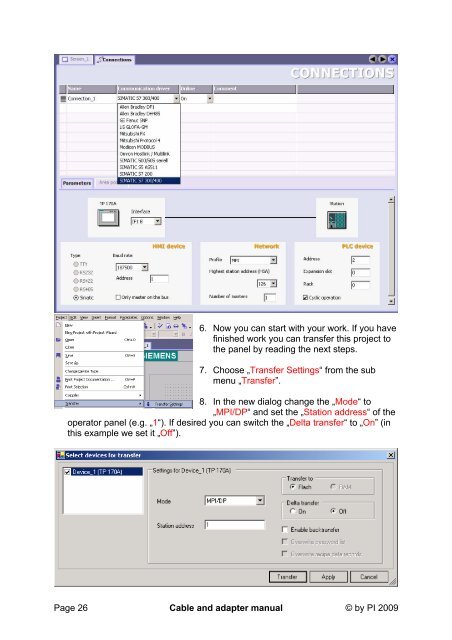 Cable and adapter manual