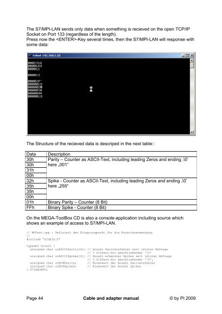 Cable and adapter manual