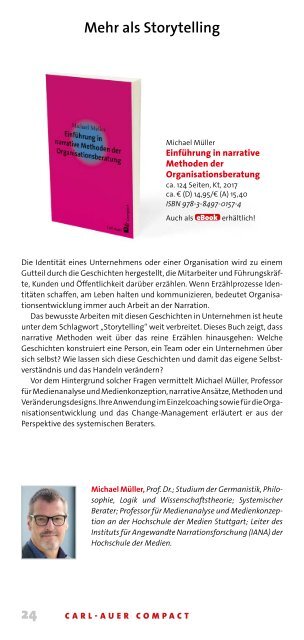 Carl-Auer Verlag Neuerscheinungen Frühjahr 2017