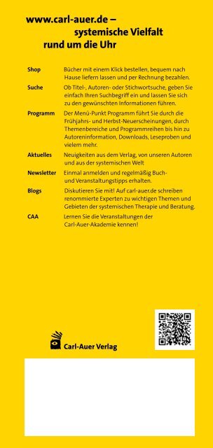 Carl-Auer Verlag Neuerscheinungen Frühjahr 2017