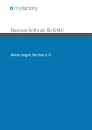 Neuerungen der myfactory Business Software Version 6.0