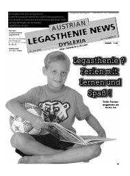 Legasthenie ? Ferien mit Lernen und Spaß ! - Legasthenieverband