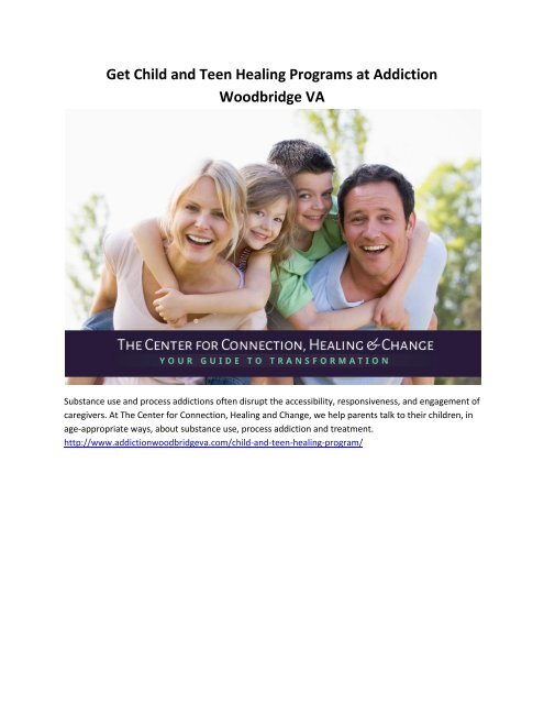 Get Child and Teen Healing Programs at Addiction Woodbridge VA