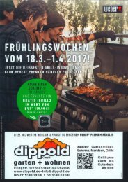 Weber Frühlingswochen 18.3. - 1.4.2017