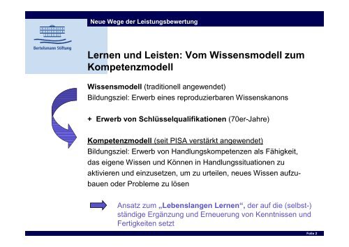 Neue Wege der Leistungsbewertung