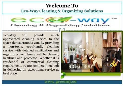 Cleaning Company in  Montclair NJ| Eco-Way Cleaning & Organizing Solutions
