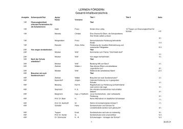 LERNEN FÖRDERN Gesamt-Inhaltsverzeichnis - lernen-foerdern.de