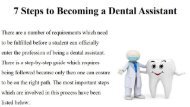 7 Steps to Becoming a Dental Assistant