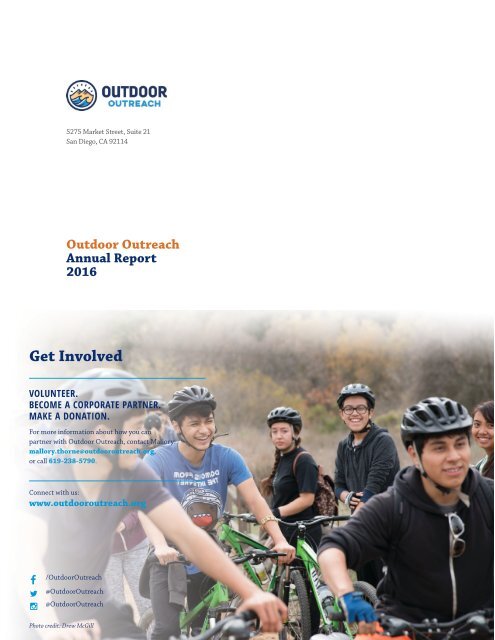 Outdoor Outreach 2016 Annual Report