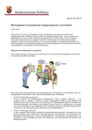 Mit Aufgaben Kompetenzen diagnostizieren und ... - Josef Leisen