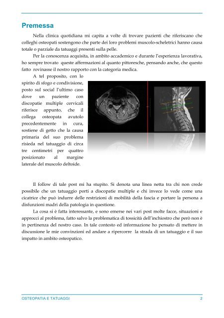 Osteopatia e Tatuaggi