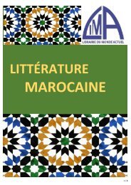 LITTERATURE MAROCAINE 2017