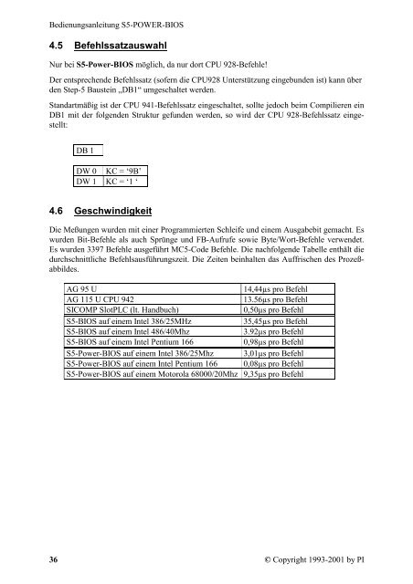 3 S5-Power - BIOS - Process Informatik Entwicklungsgesellschaft mbH