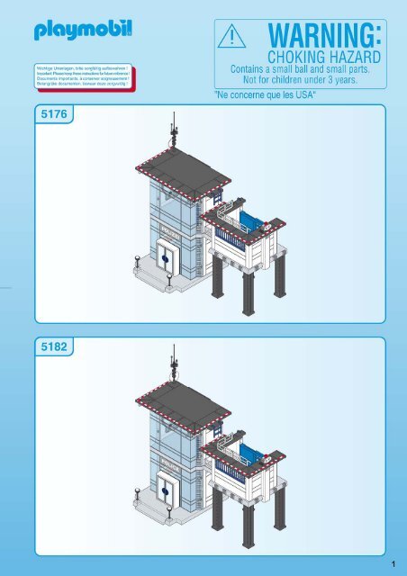 Playmobil 5182 Notice de montage Playmobil 5182
