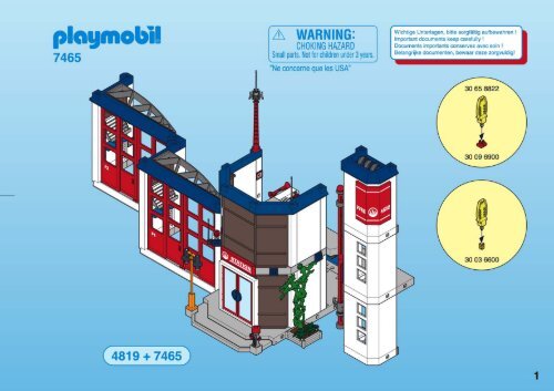 Playmobil 7465 Portes suppl&amp;eacute;mentaires pour la caserne de pompiers  - Portes suppl&amp;eacute;mentaires pour la caserne de pompiers