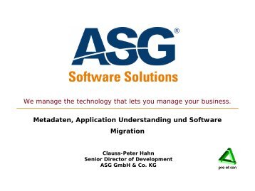 Extrahieren von Metadaten aus der Software Landschaft - pro et con