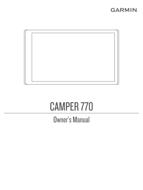Garmin Camper 770 LMT-D - Owner's Manual (PDF)