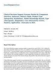 Clinical Decision Support Systems Market - Forecasts to 2021