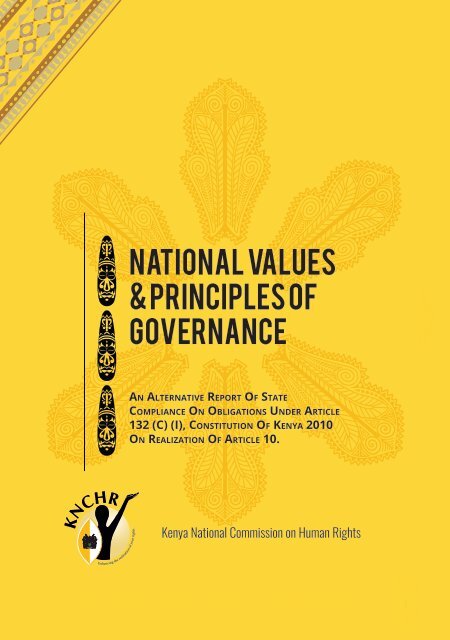 NATIONAL VALUES & PRINCIPLES OF GOVERNANCE