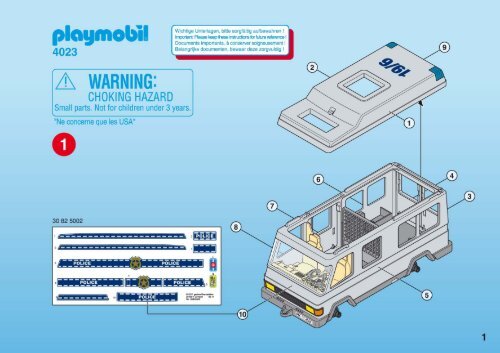 Playmobil 4023 - Notice de montage Playmobil 4023