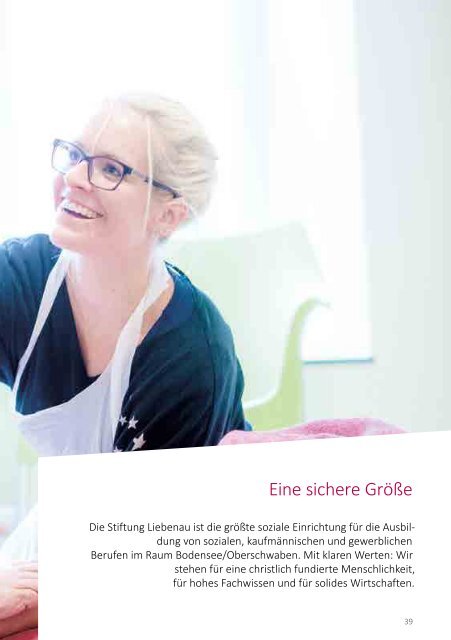 Deine Ausbildung bei uns - Stiftung Liebenau