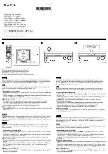 Sony STR-DN1050 - STR-DN1050 Manuale software