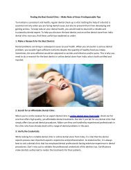 Finding the Best Dental Clinic – Make Note of these 4 Indispensable Tips