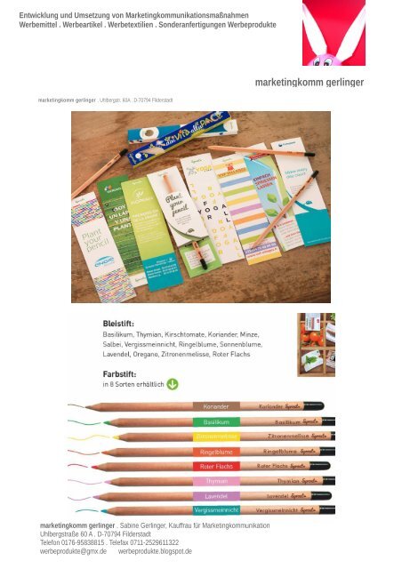 Der Bleistift, der wächst - nachhaltiges Werbemittel, tolle Idee
