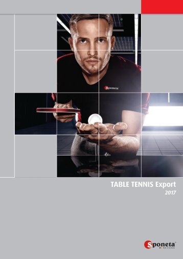 Sponeta - Table Tennis Catalog Export 2017 (english)