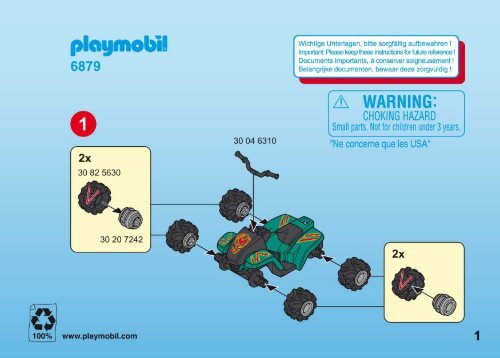 Playmobil 6879 - Notice de montage Playmobil 6879