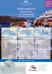 Inclusief vluchten en transfers met Royal Princess 7, 10,11 of 14 nachten