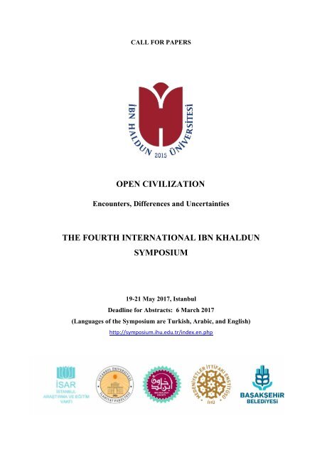 OPEN CIVILIZATION THE FOURTH INTERNATIONAL IBN KHALDUN SYMPOSIUM