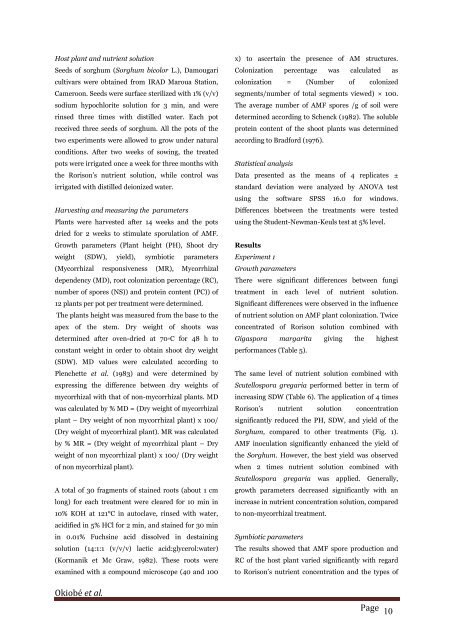 Improvement of arbuscular mycorrhizal fungi inoculum production by nutrient solution concentration and soil texture variation