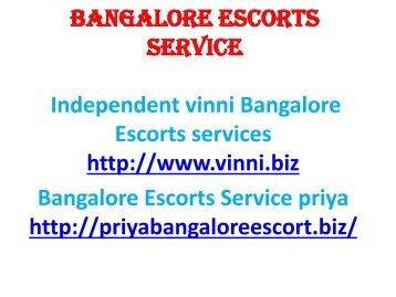 Bangalore escorts service