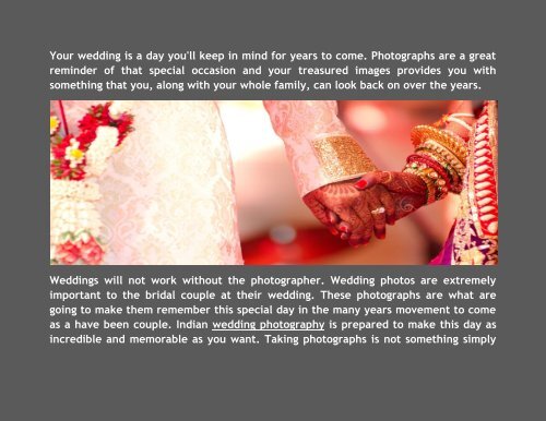 Why Hiring an Indian Wedding Photographers?