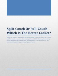 Split Couch Or Full Couch Which Is The Better Casket