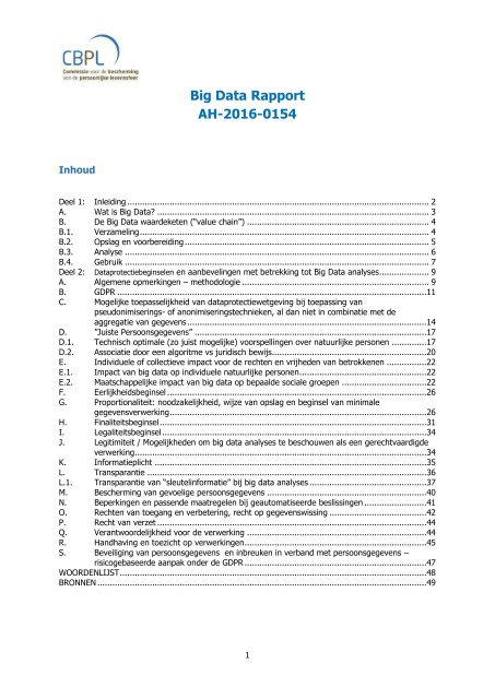Data Rapport Big Data Rapport AH-2016-0154