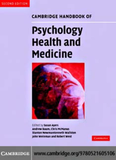 Cambridge Handbook of Psychology, Health and Medicine, Second ...