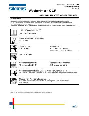 Washprimer 1K CF - Sikkens GmbH