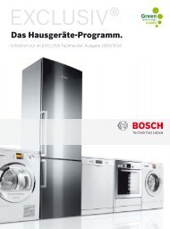 Das Hausgeräte-Programm. - Bosch