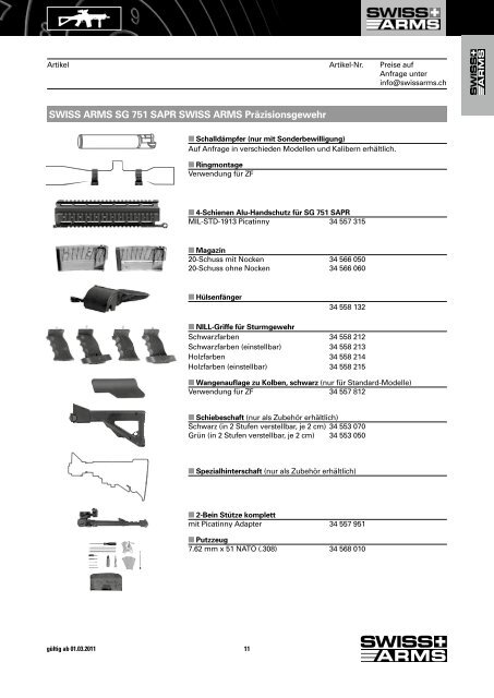 PRÄZISION Verlangen nach - Swiss Arms