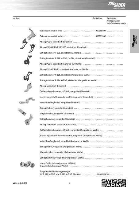 PRÄZISION Verlangen nach - Swiss Arms