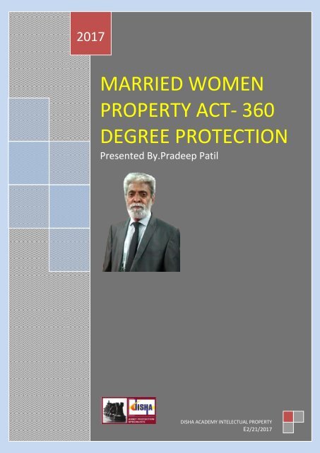 Married Women Property Act-360 Degree Protection By.Pradeep Patil