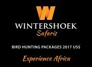 Wintershoek Safaris Electronic Bird-Hunting Brochure 2017