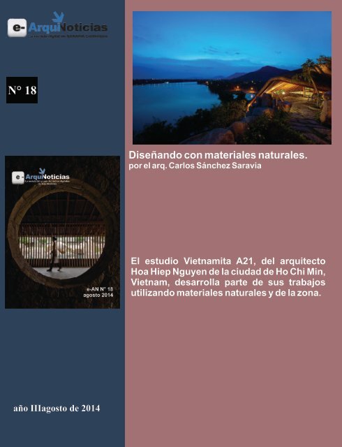 e-AN N° 18 nota N° 1 Diseñando con materiales naturales por el arq. Carlos Sánchez Saravia