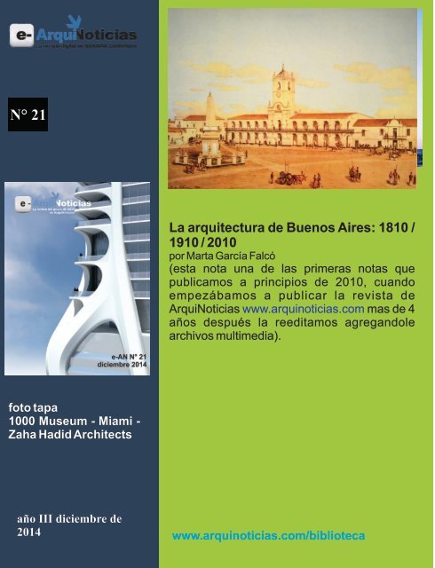 La Arquitectura de Buenos Aires 1810-1910-2010