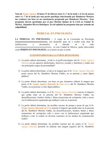 Pericial en Psicología