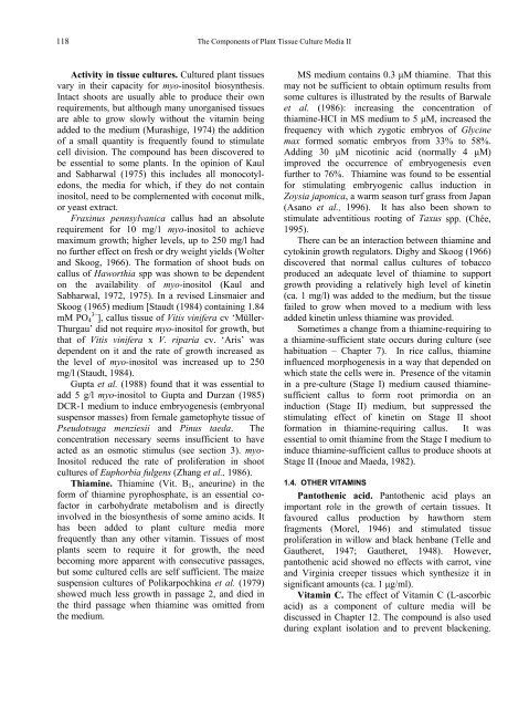 The Components of Plant Tissue Culture Media II - Horticultural ...