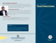 Federal Toastmasters Guest Welcome Packet